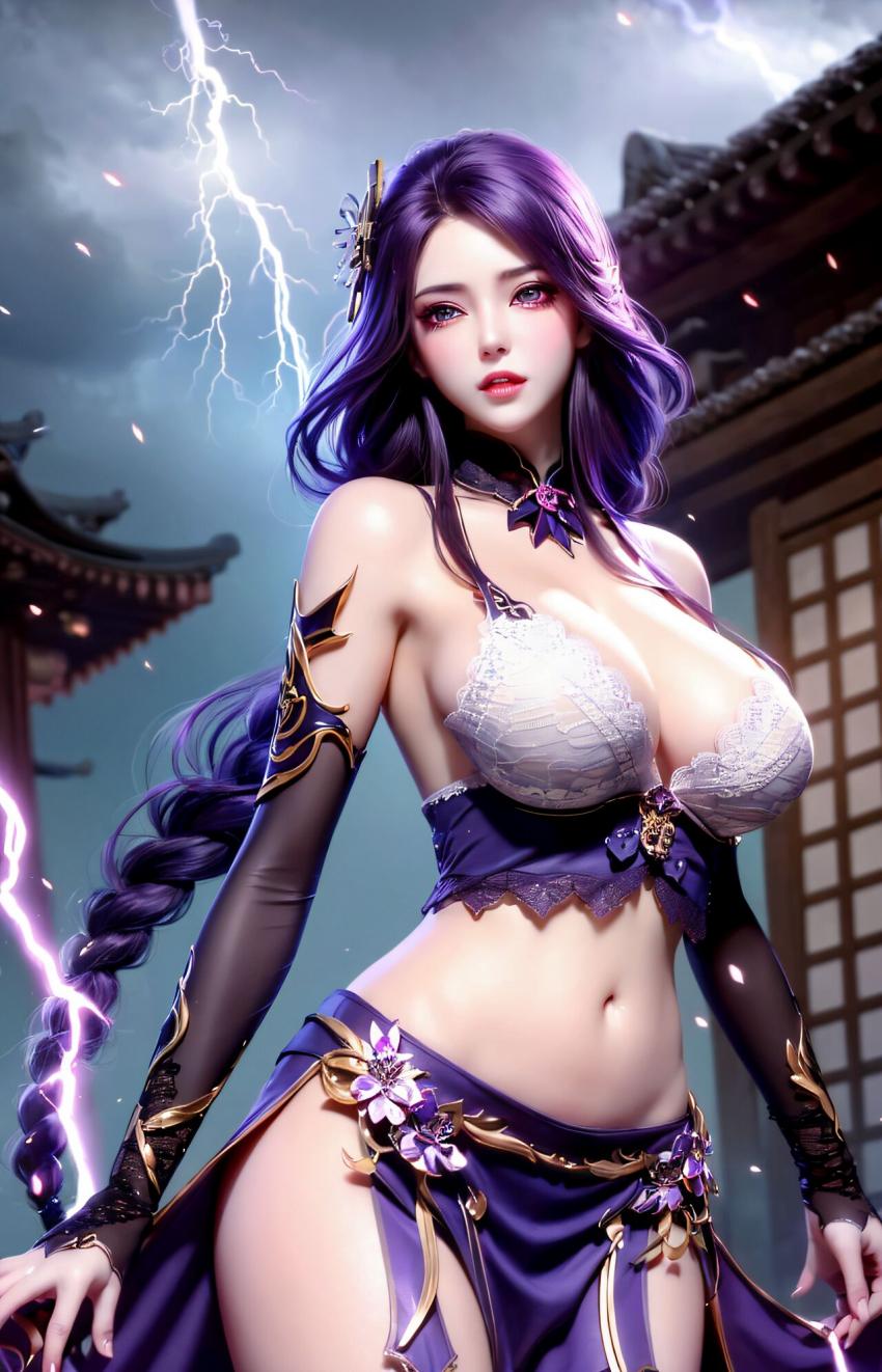 【AI绘画】原神 雷电将军 【AI绘画】原神 雷电将军